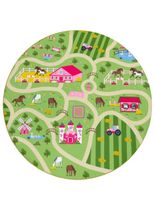 alfombra infantil bini verde 160 cm redondo
