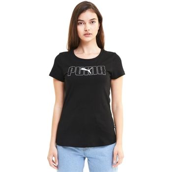 Puma Tops y Camisetas Rebel Graphic Tee T-Shirt Donna Black 583557 01 para mujer