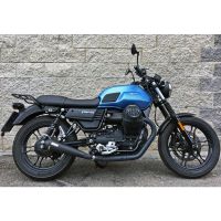 silenciador de escape moto guzzi v 7 ie iii mass cafe racer par
