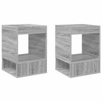 mesa auxiliar 2 uds gris sonoma 40 x 40 x 56 cm vidaxl