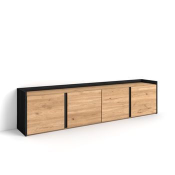 Mueble Tv, Televisión, Muebles De Salón, Almacenaje, 207x35x50 Cm, Para Tv Hasta 80