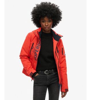 Superdry para mujer. W5011153A Chaqueta Ultimate SD-Windcheater naranja (XS), Casual, Poliéster, Manga larga