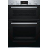 bosch serie 4 mbs533bs0b electric double oven - stainless steel stainless steel