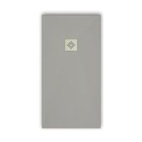 plato de ducha pizarra pure gris  70x110 cm rejilla inox
