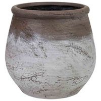 macetero de fibra de vidrio blanco 51x51x48cm