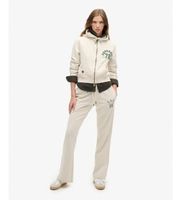 superdry para mujer w7011094a pantalon jogger athletic low rise flare blanco crema m casual algodon