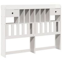 cabecero de cama almacenaje madera maciza pino blanco 150 cm vidaxl