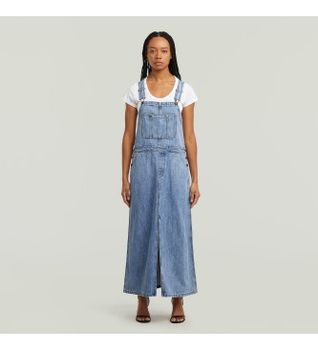 G-Star para mujer. D27734-D536-H550 Vestido peto Skater Maxi azul (XL), Casual, Algodón, Denim, Sin mangas / Tirantes