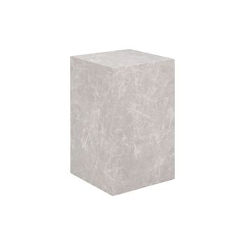 Mesa de centro con efecto mármol beige 30x30 cm