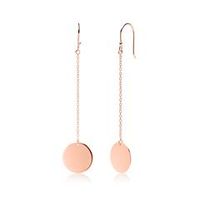 pendientes de plata 925 chapada en oro rosa