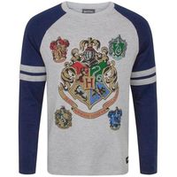 harry potter camiseta manga larga hogwarts para hombre