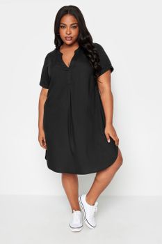 Yours Vestido Túnica Corto Negro, Mujer Curvy Y Tallas Grandes, Yours