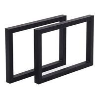 juego de 2 patas de banco lunderskov acero negro mate 35 x 50 cm encasa