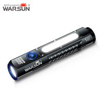 warsun-linterna led potente linterna recargable multifuncional para exteriores linterna portatil lampara de mano con iman