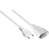 cable de extension electrico varia 5m enchufe tipo c blanco