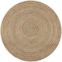 alfombra redonda de yute trenzado 90 cm vidaxl