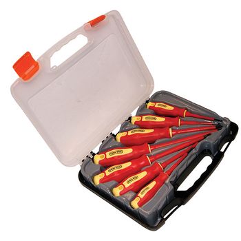 7pc VDE Screwdriver Set - Red & Yellow