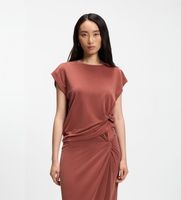 boss para mujer 50553458 camiseta ebony rojo m casual viscosa manga corta