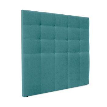 Cabecero De Tela Aqualine Capitoné Hasta El Suelo 150x120cm Camas 150 - Turquesa