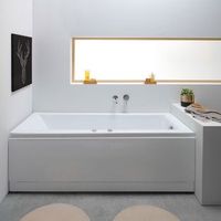 banera de hidromasaje acrilica rectangular blanca adele