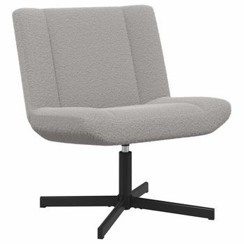 Silla Giratoria Gris Claro 63 X 75 X 76 Cm Piel De Oveja Vidaxl
