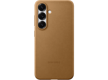 Funda móvil - Samsung Kindsuit, Para Galaxy S25, Cuero Vegano, Caramelo