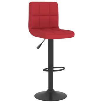 Taburete De Cocina De Tela Rojo Vino Tinto Vidaxl