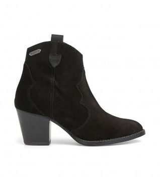 Pepe Jeans para mujer. PLS50491 Botines de Piel Luna Sand negro (38), 3 a 5cm, Cremallera, Casual