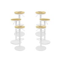 pack 6 taburetes vikin asiento madera de madera 785032503850 cm - blanco