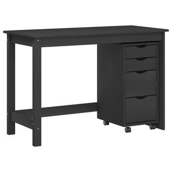Juego De Escritorio Y Armario Rodante Moss 2 Uds. Negro Vidaxl