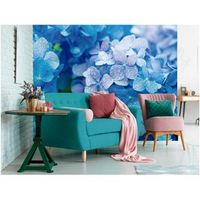 fotomural vinilo hortensias azules 500 x 300 cm