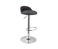 taburete silk gris oscuro giratorio y regulable en altura - conforama