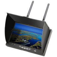 lcd lt5802d 58ghz 40ch 800480 7 dvr fpv monitor receptor dual integrado bateria con antenas para drones rc