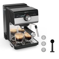cafetera espresso manual krups authentic xp384e10 2 l 15 bar con espumador de leche