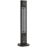 outsunny calefactor infrarrojos para terraza de pie o pared 2000 w con mando 9 niveles de calor temporizador e inclinacion   aosom espana