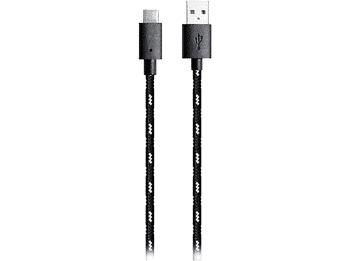 Cable USB a USB-C - Ardistel Blackfire Charging USB-C, Para mando PS5, 3 metros, Negro