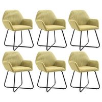 sillas de comedor 6 unidades tela verde vidaxl