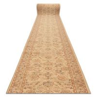 alfombra de pasillo lana djobie 4517101 ornamento marco beige  rojo 85x240 cm