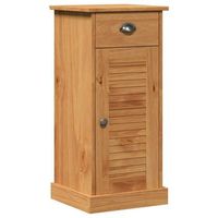 mueble de cuarto de bano con cajon vigo marron y marron miel vidaxl