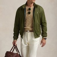 polo ralph lauren cotton-twill windbreaker jacket - xxl