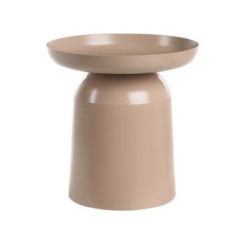 Mesa Auxiliar De Metal Redonda Gris Pardo Torrens