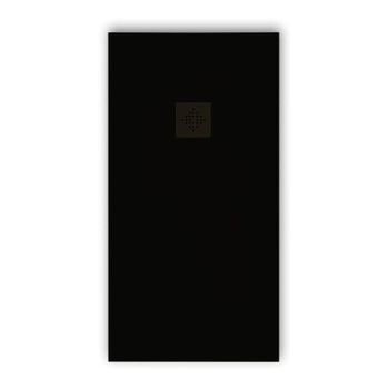 Plato De Ducha Pizarra Pure Negro  90x120 Cm Rejilla Color