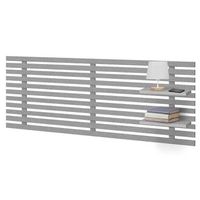dhome cabecero con estantes de madera reciclada dm colgante pared estilo palet japones 160x46cm cama vintage nordico 160cm espigas gris