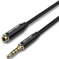 cable estereo vention bhcbj jack 35 macho a hembra 5m negro