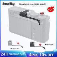 empunadura de pulgar smallrig x-e5 para fujifilm x-e5 plateadanegra con boton de liberacion de obturador almohadillas de silicona que mejoran el agarre y mejorar la seguridad
