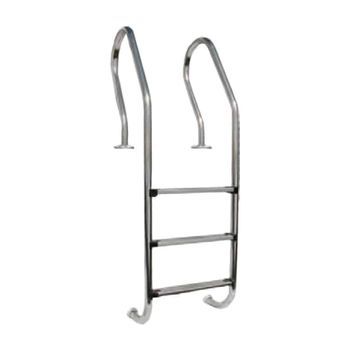 Escalera Piscina 3 Peldaños Madera Tratada Elevadas Gre
