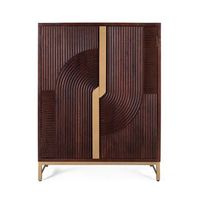 mueble bar en madera de mango y metal 119 cm alto