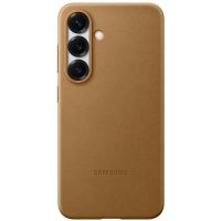 samsung funda de cuero vegano marron para galaxy s25