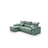 sofa chaise longue reclinable beatrice izquierda agua marina