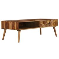 mesa de centro con 1 compartimento de almacenaje y 1 cajon diseno moderno y contemporaneo 110 x 50 x 37 cm madera marron dec038272